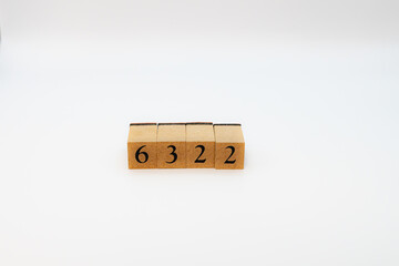 木ブロック　数字　ナンバー　Number　6322