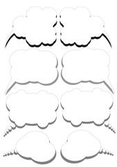 vector work empty speech bubbles speech bubble box used in graphics