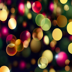 Christmas background with lights balls 3d illustration