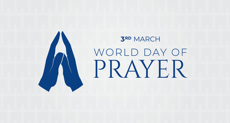World Day of Prayer with Hands Background Illustration