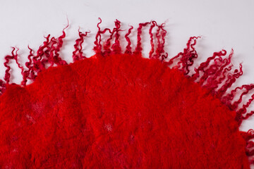 Gefilzte Decke Filzdecke Wollelocken Korbfüller Requisiten	