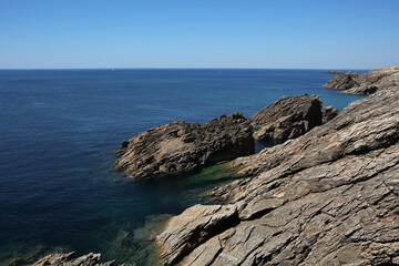 Obraz premium Wild Coast of Quiberon peninsula, Brittany, France