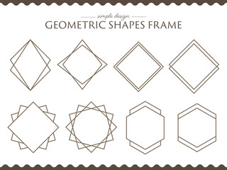 Obraz premium シンプルな幾何学図形のフレームセット