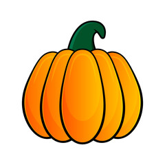 Pumpkin illustration. Design elements with a Halloween theme. Vector illustration