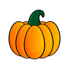 Pumpkin illustration. Design elements with a Halloween theme. Vector illustration
