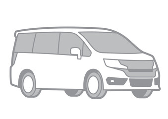 JAPANESE MINI VAN - VECTOR ILLUSTRATOR WITH WHITE BACKGROUND - SPORTCAR_T090 : 540575680