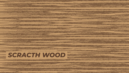 Brown scratched wooden vector illustration