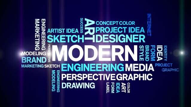 Modern animated tag word cloud;text design animation kinetic typography seamless loop.