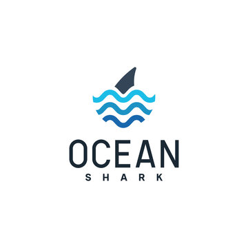 Creative Ocean Shark Logo Vector 