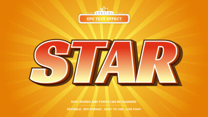 Star Text Effect Editable