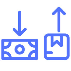 payment refund line icon