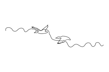 flyer template with line birds. World peace poster. Pigeon icon. Vector illustration. stock image. 