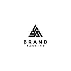 Triangle Symbol Of Three Letter B Logo Design. Initial Letter bbb Forming a Mountain Peak Symbol Logo Design.