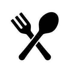 Spoon and fork vector icon. restaurant symbol. vector illustration