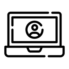 laptop line icon