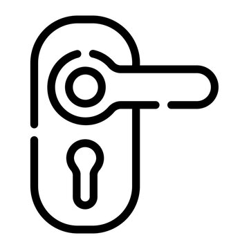 Door Knob Line Icon