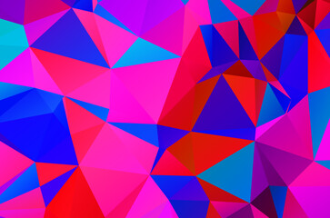 Fototapeta premium Polygonal design for your web site. Multicolor Rainbow vector abstract mosaic backdrop Glitter abstract illustration with an elegant design.
