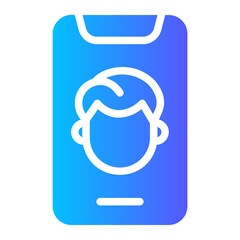 face scan gradient icon