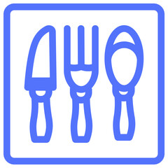 spoon restaurant line icon
