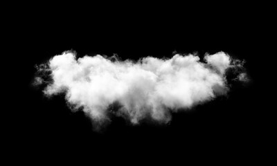 Fototapeta na wymiar White cloud isolated on black background ,Textured smoke.