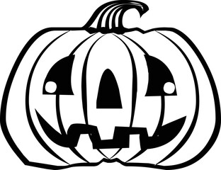Pumpkin icon vector. Halloween pumpkin vector. Pumpkin silhouette icon on a white background