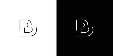Modern and unique letter B initials logo design © Rusly