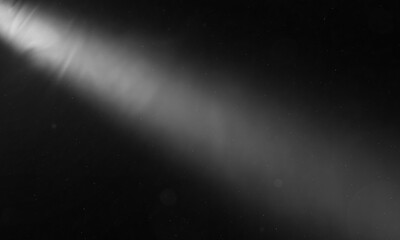 Ray of light on black background