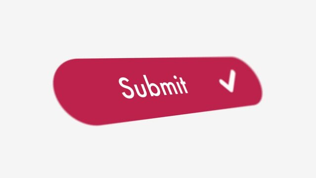 Submit button tag pressed on computer screen by cursor pointer mouse