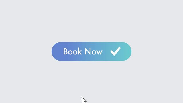 "Book Now" button tag pressed on computer screen by cursor pointer mouse