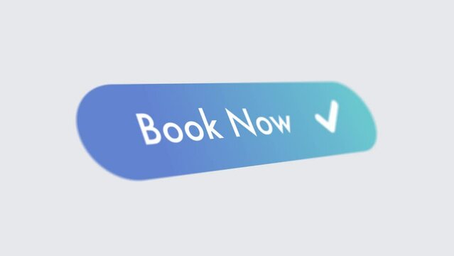 "Book Now" button tag pressed on computer screen by cursor pointer mouse