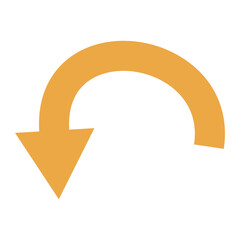 大きく曲がる矢印