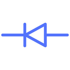 diode diode sign diode symbol line icon