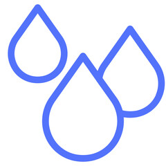 droplets drops rain water line icon