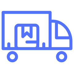 ecommerce shipping truck line icon
