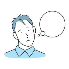 思い悩む薄毛の男性