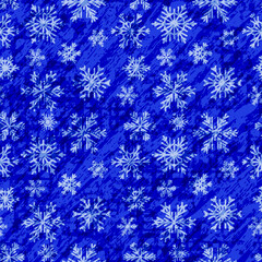 Snowflakes seamless pattern. Winter vector background.