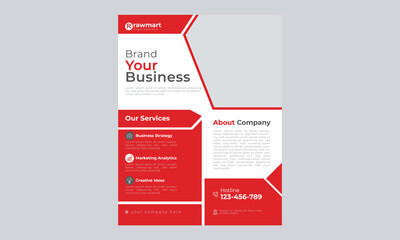 Modern And Creative Corporate Business Flyer Ready For Print.