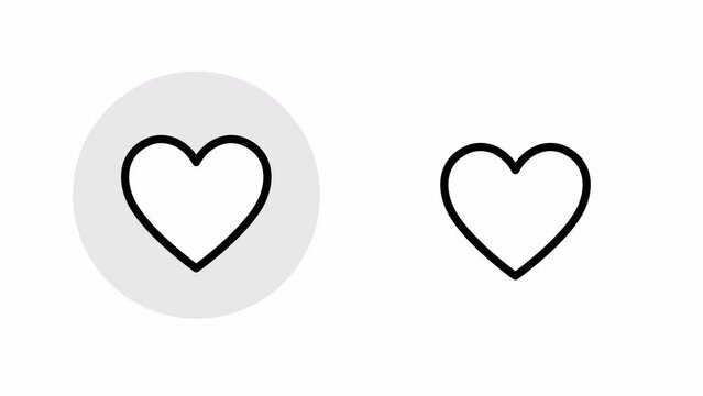 Heart icon animation with a luma matte. Good icon, Like icon.