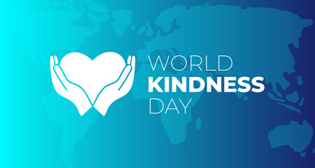Turquoise and Blue World Kindness Day Illustration Background
