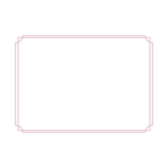 シンプルな二重線の四角いフレーム