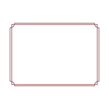 シンプルな二重線の四角いフレーム