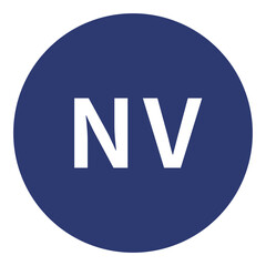 NV（ネイビー）カラーの略称二文字アイコン
