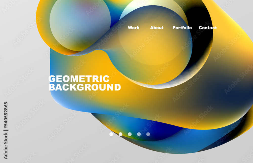 Fototapete Abstract liquid background for your landing page design. Web page for website or mobile app wallpaper