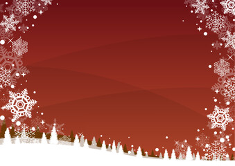 クリスマスの背景素材_雪の結晶