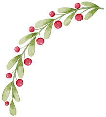Christmas wreath watercolor