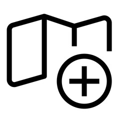 Icon Add Location With Style Outline