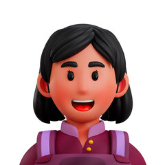 3d avatar profession as Female Cook