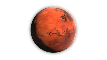 3D Render Mars Planet 360 Rotation On Galaxy Space Star Field 3D Illustration