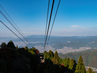 Aerial view of the Iwakura cityscape from Mount Hiei