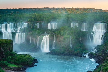 Iguazu Falls dramatic landscape, view of Argentina side, South America
